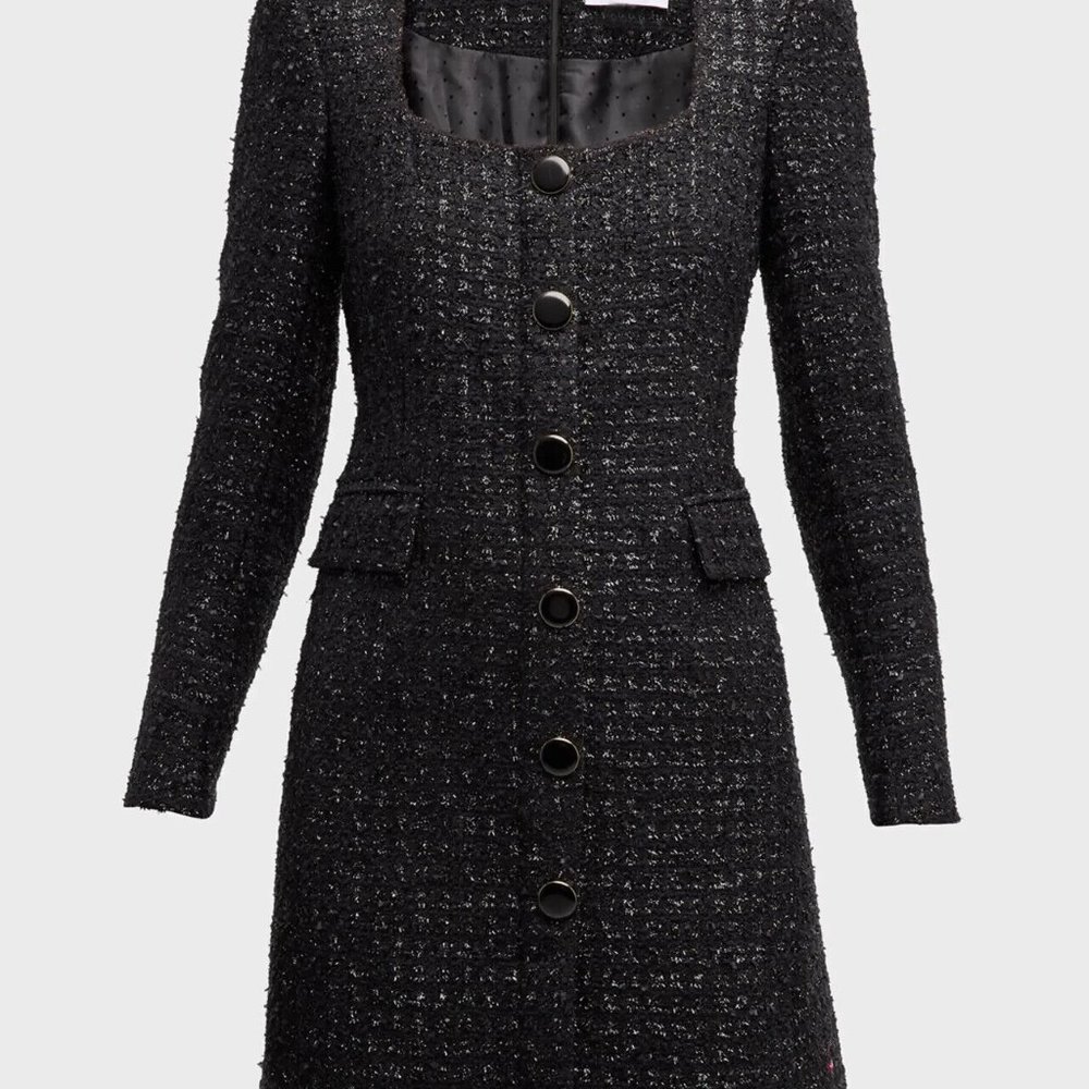 Veronica Beard Button-Front Mini Dress